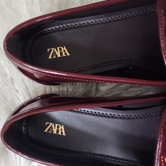 Zara Burgundy Loafers - Picture 11 of 12
